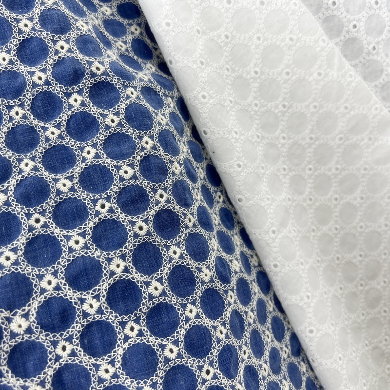 Sewing Eyelet Fabric - Хлопковая джинсовая ткань с мелкими круглыми