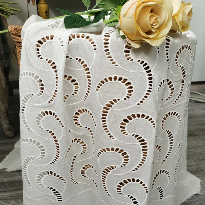 Sewing Eyelet Fabric - 100% хлопковая ткань с вышивкой и