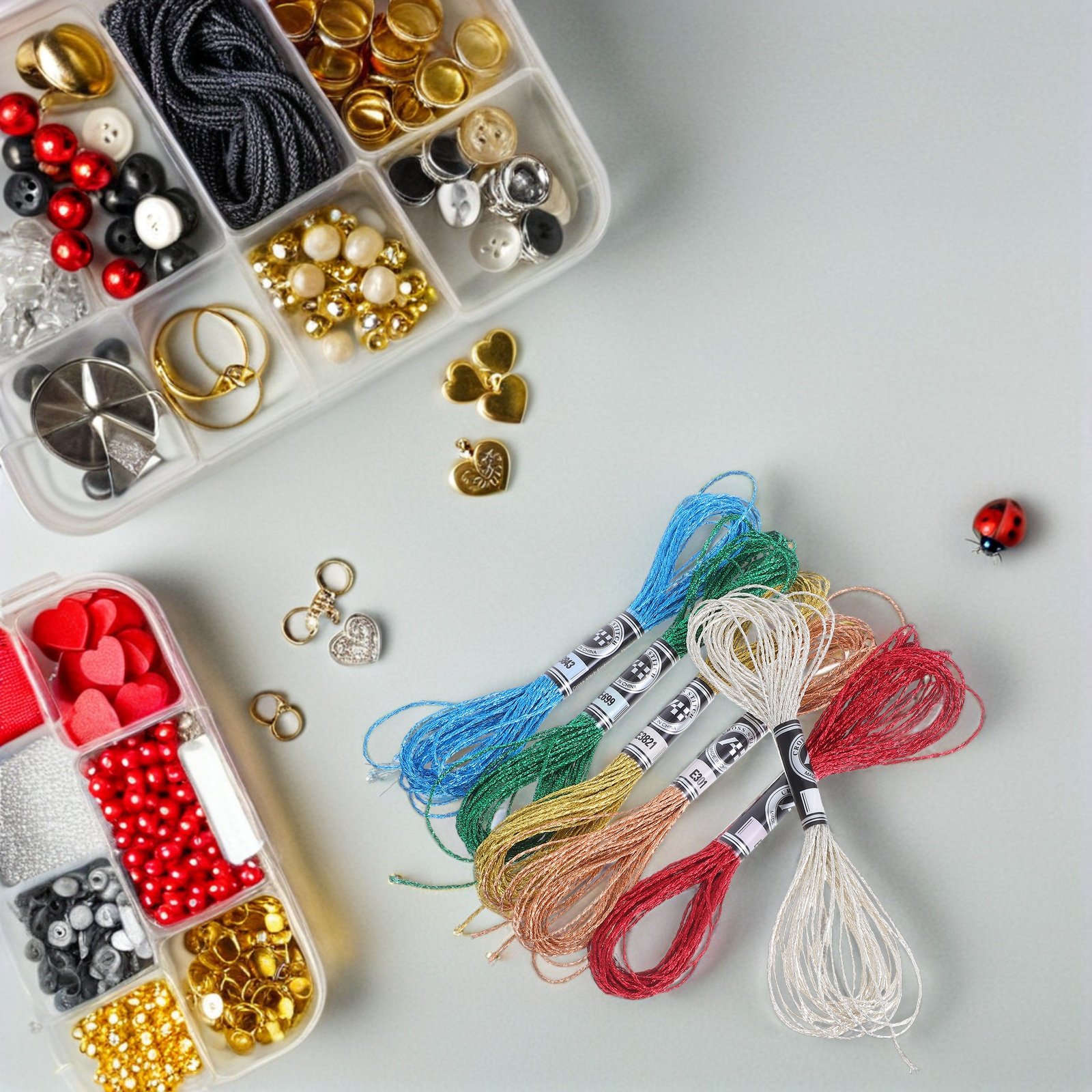 Embroidery Floss Thread - 6 шт. роскошной металлизированной вышивальной нити,