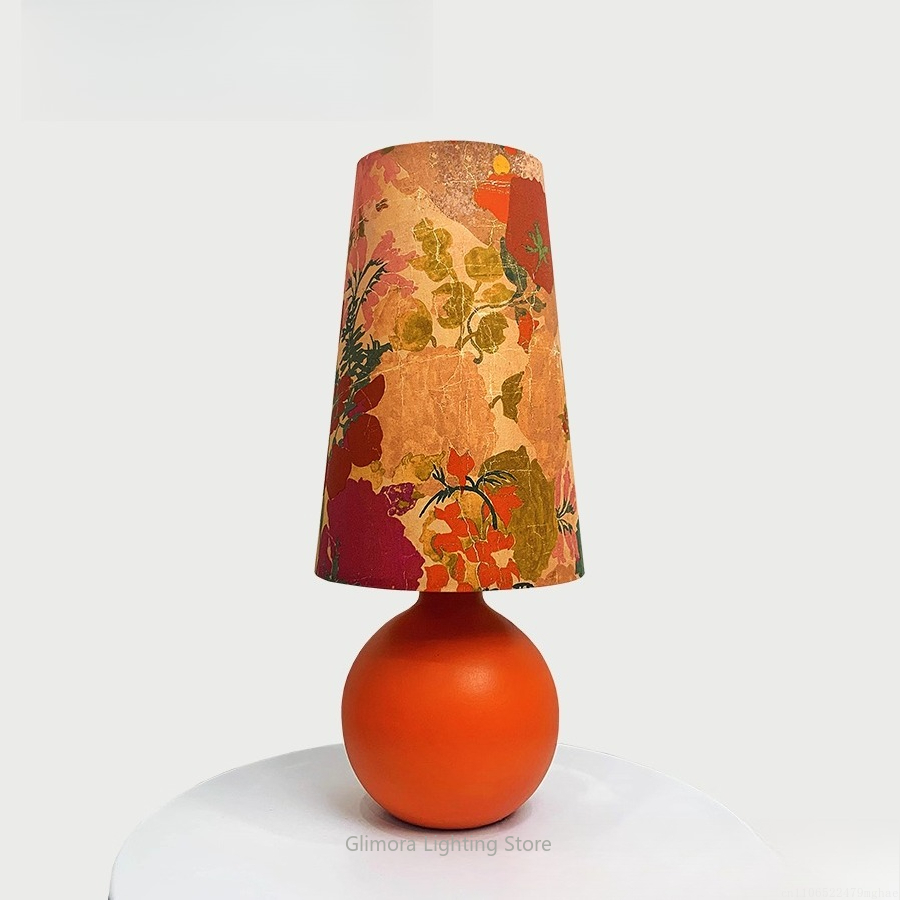 Century Textile & Sewing Supply Hours - Настольная лампа Orange Sphere: ткань Liberty