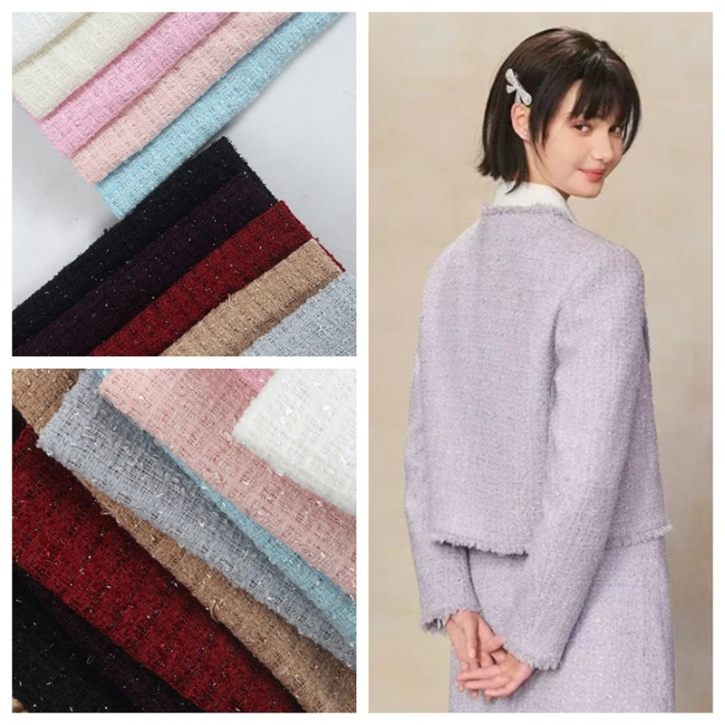 Sewing Tweed Fabric - Ткань из синели и твида в
