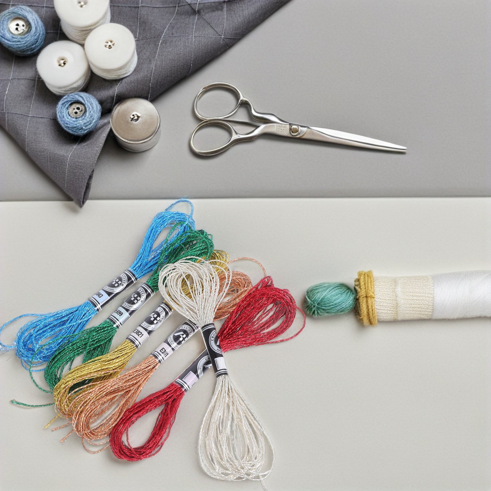 6 шт. роскошной металлизирован – обзор и цена Embroidery Floss Thread