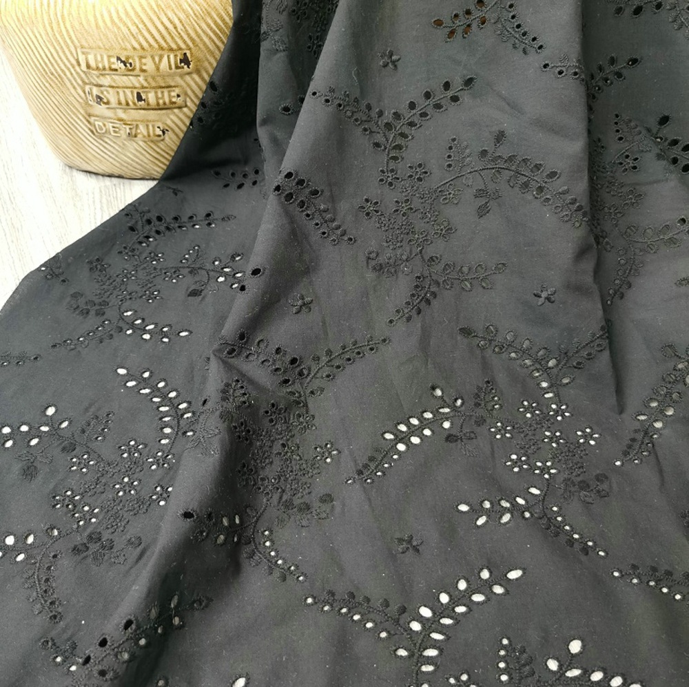 Высококачественная черная ажур – обзор и цена Sewing Eyelet Fabric