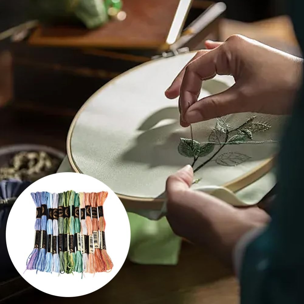 12 мотков, 105 ярдов, разноцве – обзор и цена Embroidery Floss Thread