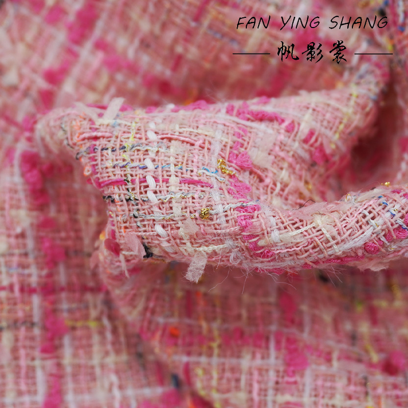 Розовая клетчатая хлопковая тв – обзор и цена Sewing Tweed Fabric
