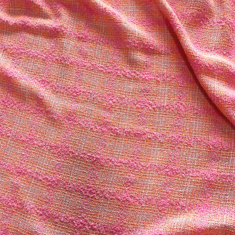 Розово-оранжевая твидовая ткан – обзор и цена Sewing Tweed Fabric