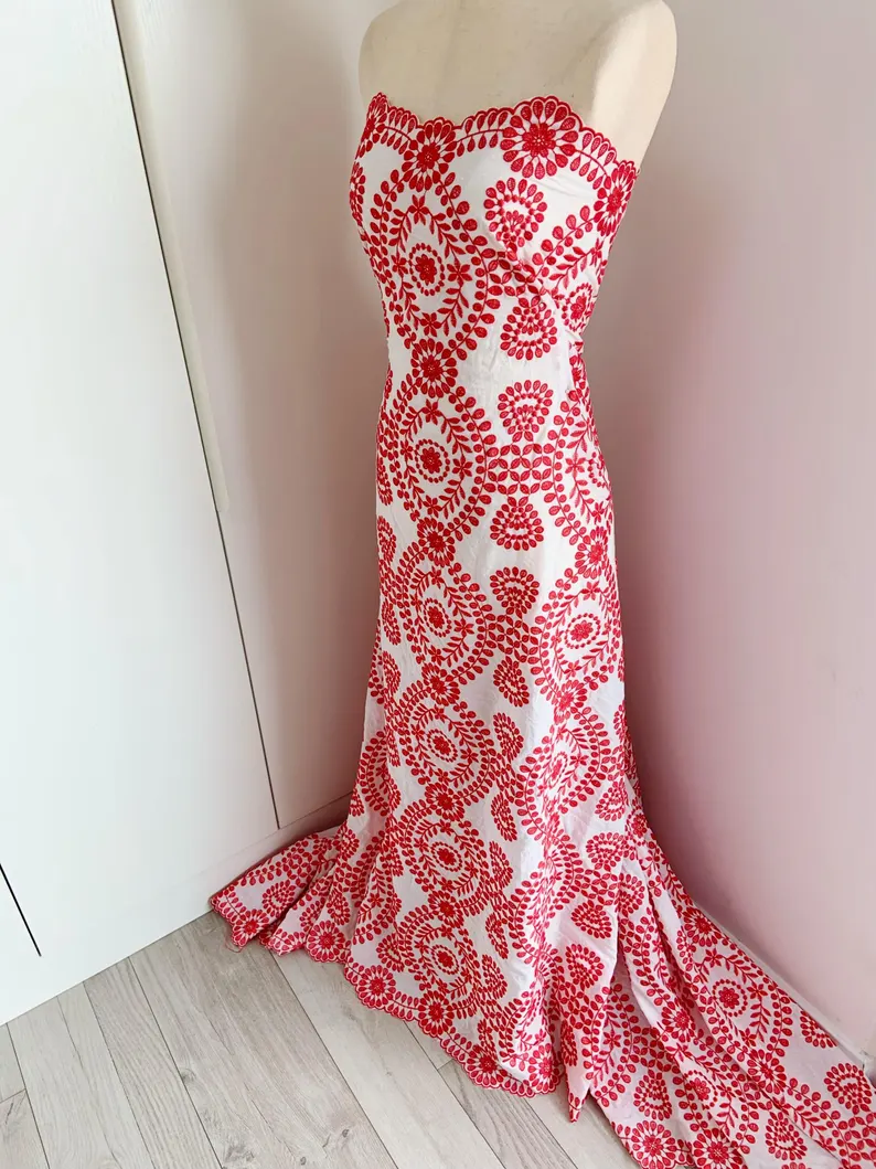 Белоснежная хлопковая кружевна – обзор и цена Sewing Eyelet Fabric