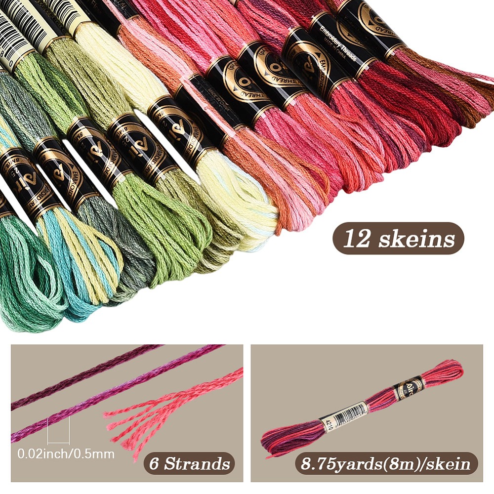 105 ярдов ниток для вышивания, – обзор и цена Embroidery Floss Thread