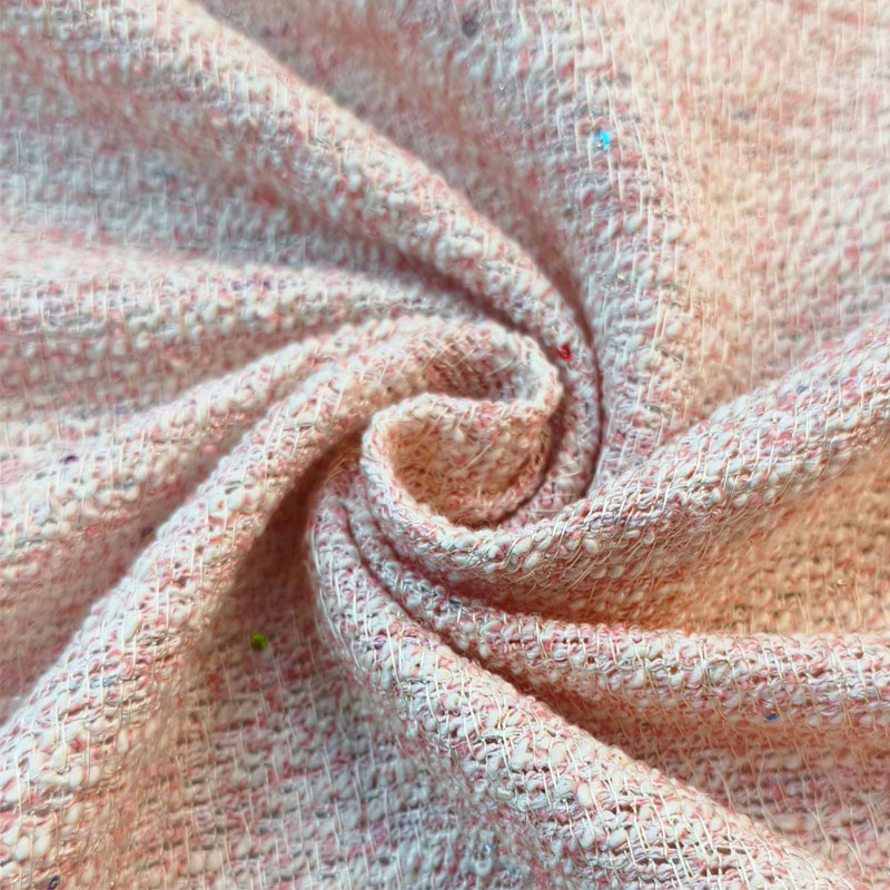 Светло-розовая твидовая ткань  – обзор и цена Sewing Tweed Fabric