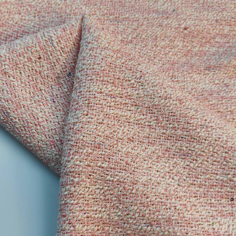Светло-розовая твидовая ткань  – обзор и цена Sewing Tweed Fabric
